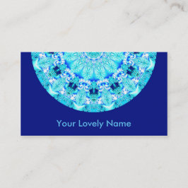Aquasnöre, delikat abstrakt Mandala Visitkort