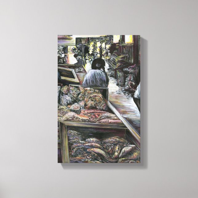 Aquatic, ändå Kissed med Desert Vind, Jerusalem Canvastryck (Framsida)