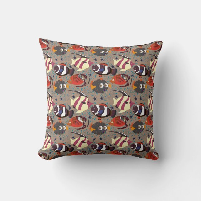 Aquatic animals pattern | ocean underwater life 41 kudde (Framsida)
