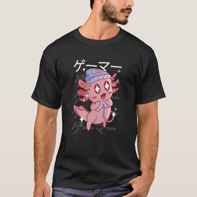 Aquatic Creature Gaming Japanese Kawaii Cute Funny T Shirt (Framsida)
