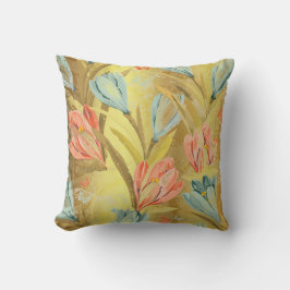 Aquatic Crocus Lila Guld Shiny Orchidé Flowers Kudde