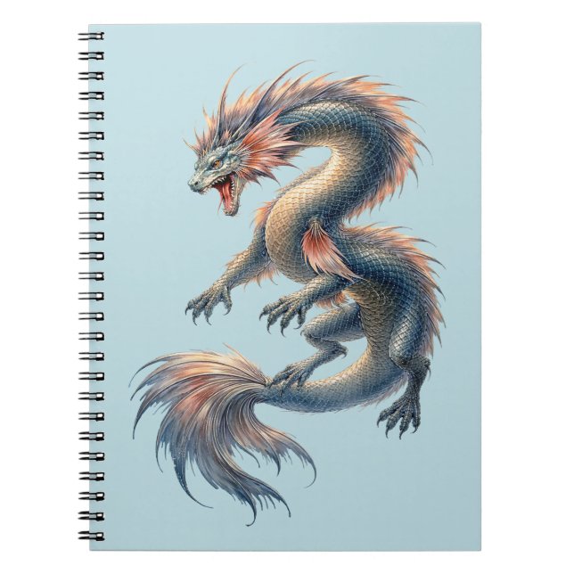 Aquatic Dragon Anteckningsbok (Framsidan)