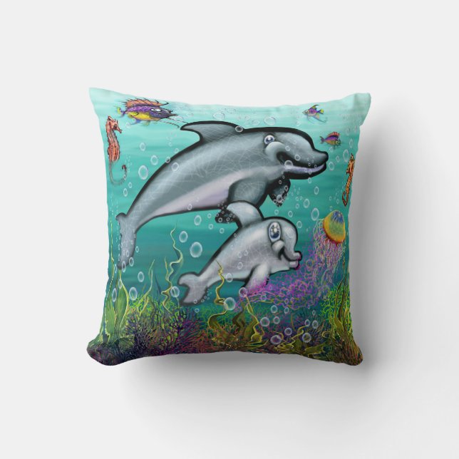 Aquatic Fantasy Kudde (Framsida)