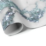 Aquatic Grått Glitter Blue Marble Shiny Glam Presentpapper<br><div class="desc">Minimalism och elegans i enlighet med de verkliga trenderna för insida-dekorering. För många Tillfällen</div>