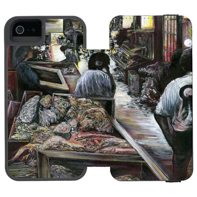 Aquatic, men kysst med Desert Vind, Jerusalem Incipio iPhone Wallet Skal (Folio Öppen)