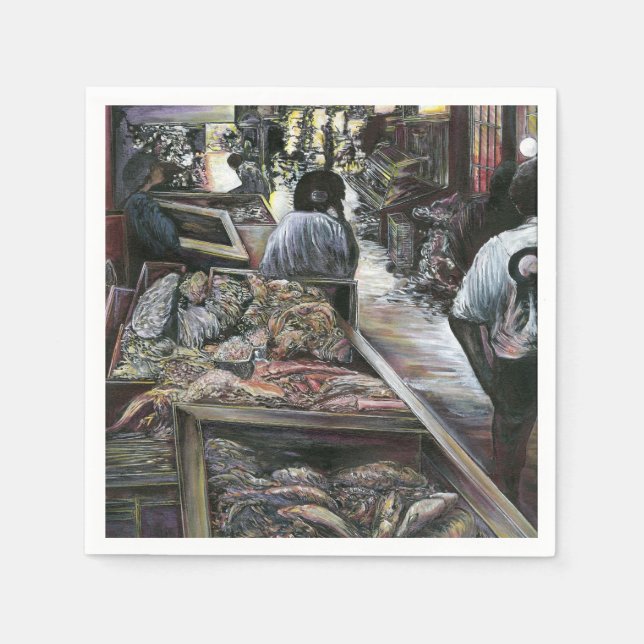 Aquatic, men kysst med Desert Vind, Jerusalem Pappersservett (Framsidan)