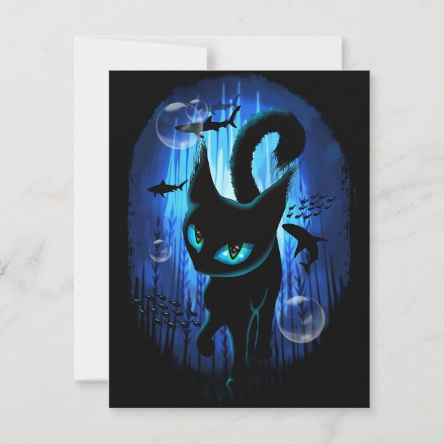 Aquaticat - Surreal Cat in Deep Ocean Fantasy (Framsida)