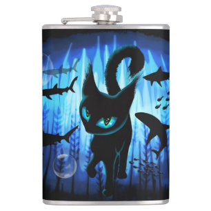 Aquaticat - Surreal Cat in Deep Ocean Fantasy Fickplunta
