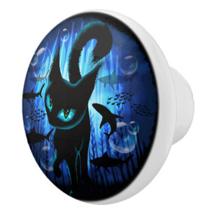 Aquaticat - Surreal Cat in Deep Ocean Fantasy Knopp