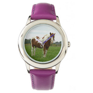 Aquebogue målade hästen armbandsur
