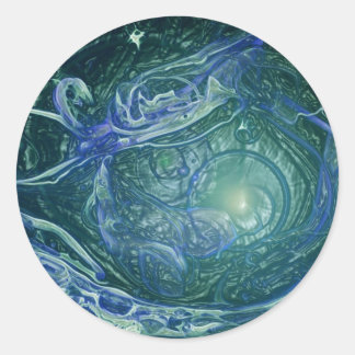 aquesurreal runt klistermärke