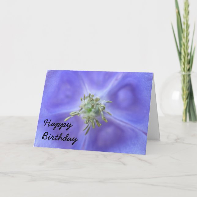 Aquilegia Flower Birthday Card Kort (Framsida)