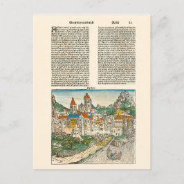 Aquileia Italien Nuremberg Chronicle Medieval Bok Vykort