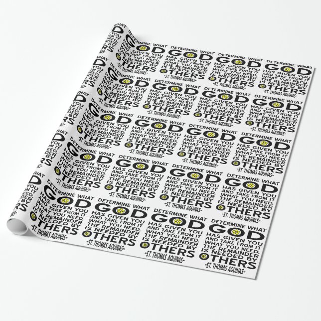 Aquinas-citat - Bestäm vad Gud har gett dig  Presentpapper (Utrullad)