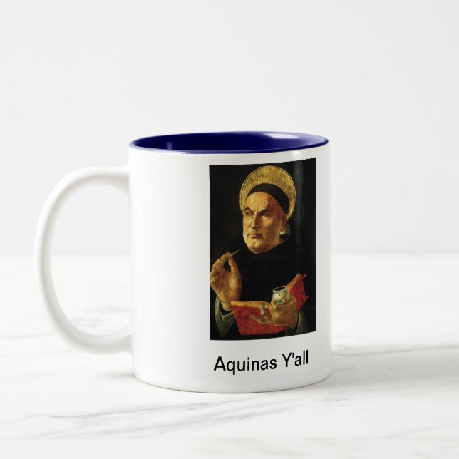 Aquinas som du rånar Två-Tonad mugg (Vänster)