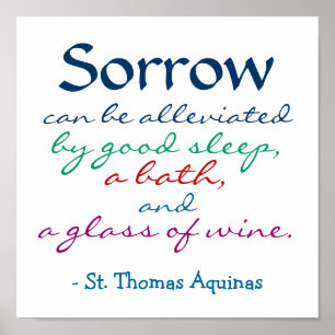 Aquinas Sorrow Quote från SRF Poster