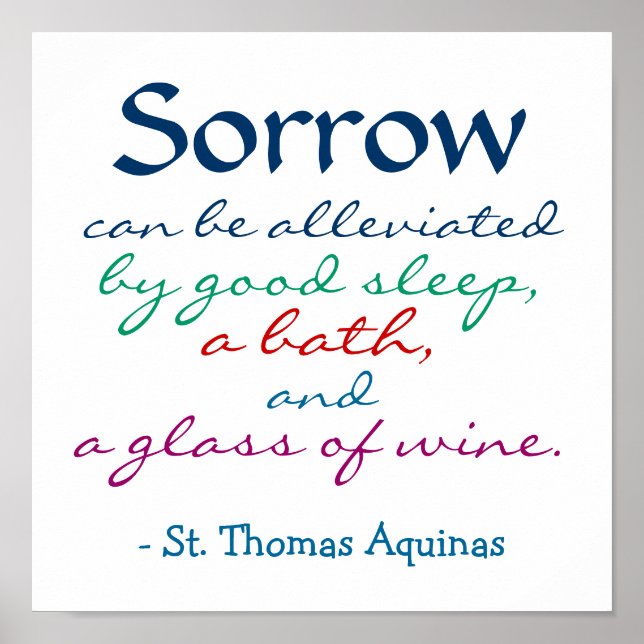 Aquinas Sorrow Quote från SRF Poster (Framsidan)