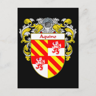 Aquino familjevapen (Mantled) Vykort