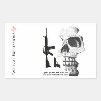 AR15 92FS med Skull Rektangulärt Klistermärke