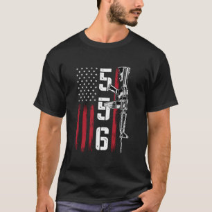 Ar15 gevär 2Nd Adt 556 Ar-15 Bak T Shirt