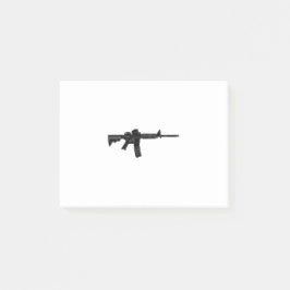 AR15 Rifle Silhouette Post-it Block
