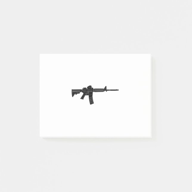 AR15 Rifle Silhouette Post-it Block (Framsida)