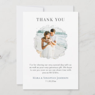 *~* AR16 Elegant PHOTO QR-kod DIY Bröllop Tack Kort