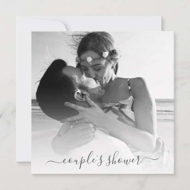 *~* AR18 Kreativet Artsy Photo COUPLE's SHOWER Inbjudningar (Framsida)