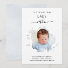 *~* AR21 Artsy Photo BOY Girl Notice Inbjudningar