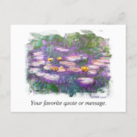 ** AR23 Monet Lily Dynors Pond Fine Art Personaliz