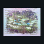 ** AR23 Monet Lily Dynors Pond Old Guld Handwrite Vykort<br><div class="desc">POSTCARD POST-KORT ) Klassisk Monet med gammal faux Guld-handskrift och en subtle Rainbow Pastel-bakgrund. Bakgrunden är mjuk pastel och regnbåge i färg. Monet Lilies/ Lotus är turkosa blå. Kraftfullt utökad Elegant Feminin Romantisk Ephemera-Blommigt Målning Artistisk Unik Kreativ Modern och Romantisk Vintage Gammal (SEARCH AR23 för liknande design) Det är en...</div>