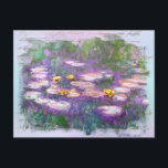 ** AR23 Monet Lily Dynors Pond Old Handwrite Postc Vykort<br><div class="desc">POSTCARD POST-KORT ) Klassisk Monet med gammal faux Guld-handskrift och en subtle Rainbow Pastel-bakgrund. Bakgrunden är mjuk pastel och regnbåge i färg. Energetiskt utökad Elegant Feminin Romantic Ephemera Blommigt Painting Artistic Unique Kreativ Modern och Romantic Vintage Gamle (SEARCH AR23 för liknande design) Det är en Shabby chic, kvinnlig flickdesign. Denna...</div>