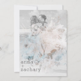 *~* AR26 Pastel QR Vintage OSA PHOTO Bröllop Inbjudningar