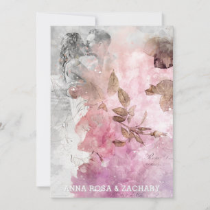 *~* AR26 QR Victorian OSA PHOTO Vintage - Bröllop Inbjudningar