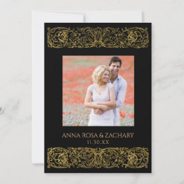 *~* AR6 Victorian QR PHOTO OSA Ornate Bröllop Inbjudningar