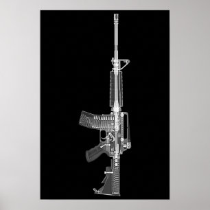 AR-15 CT-avsökning/röntgenposter Poster