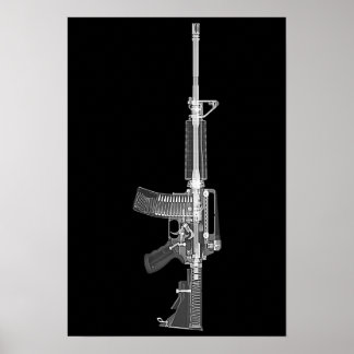 AR-15 CT-avsökning/röntgenposter Poster