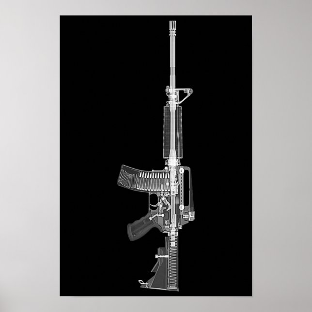 AR-15 CT-avsökning/röntgenposter Poster (Framsidan)