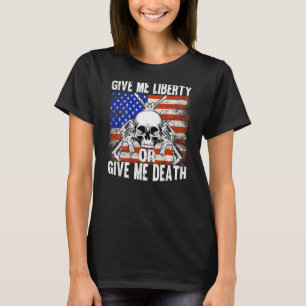AR-15 Ge Me Liberty eller Ge Me Death Skull - Ar1 T Shirt