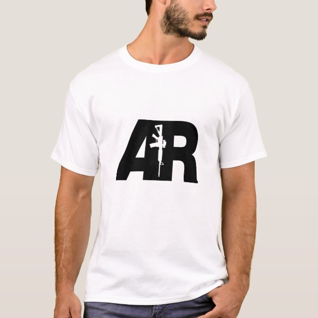 AR-15 Gun, AR15 Rifle T-Shirt (Framsida)