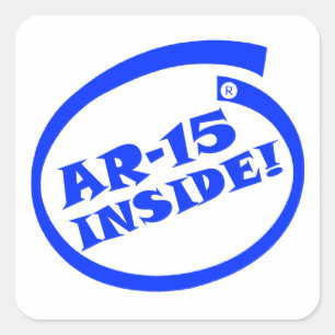 AR-15 INSIDE! - Fönster/stötfångare Fyrkantigt Klistermärke