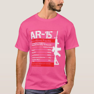 Ar-15 Nutrition Facts Gun Rifle Funny Gun Guy Gift T Shirt