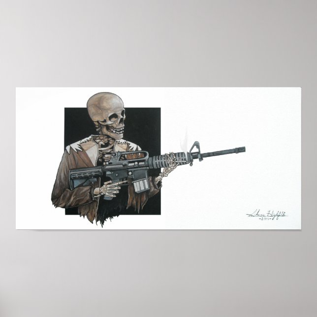 AR-15 Skeleton Poster (Framsidan)