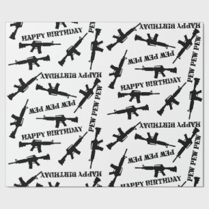 Ar-15 Thated Birthday Gift Wrap Presentpapper