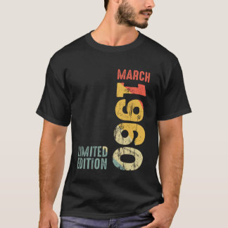 År 1960 Mars 1960 Retro 1960 Vintage 1960 Sedan T Shirt