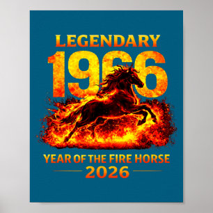 År 1966 Eldhäst 60-årsdag Poster