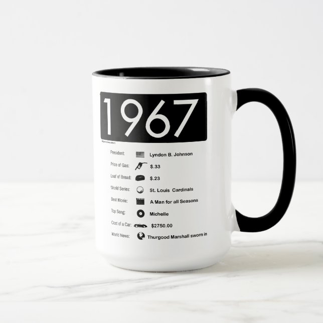 år 1967-Great (15 uns.) Kaffemugg (Höger)