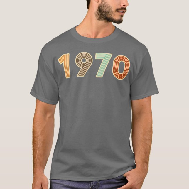 År 1970 Född på 70-talet kille T Shirt (Framsida)