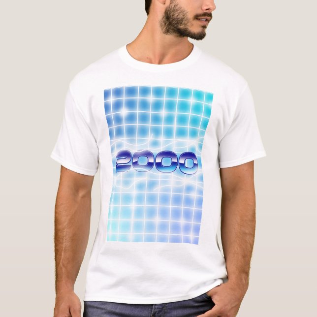 År 2000 grafisk accentkudde t shirt (Framsida)