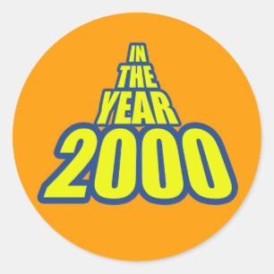 År 2000 runt klistermärke
